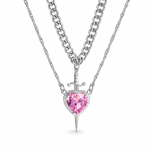 Collier Cœur Épée – Symbole d’amour et de force