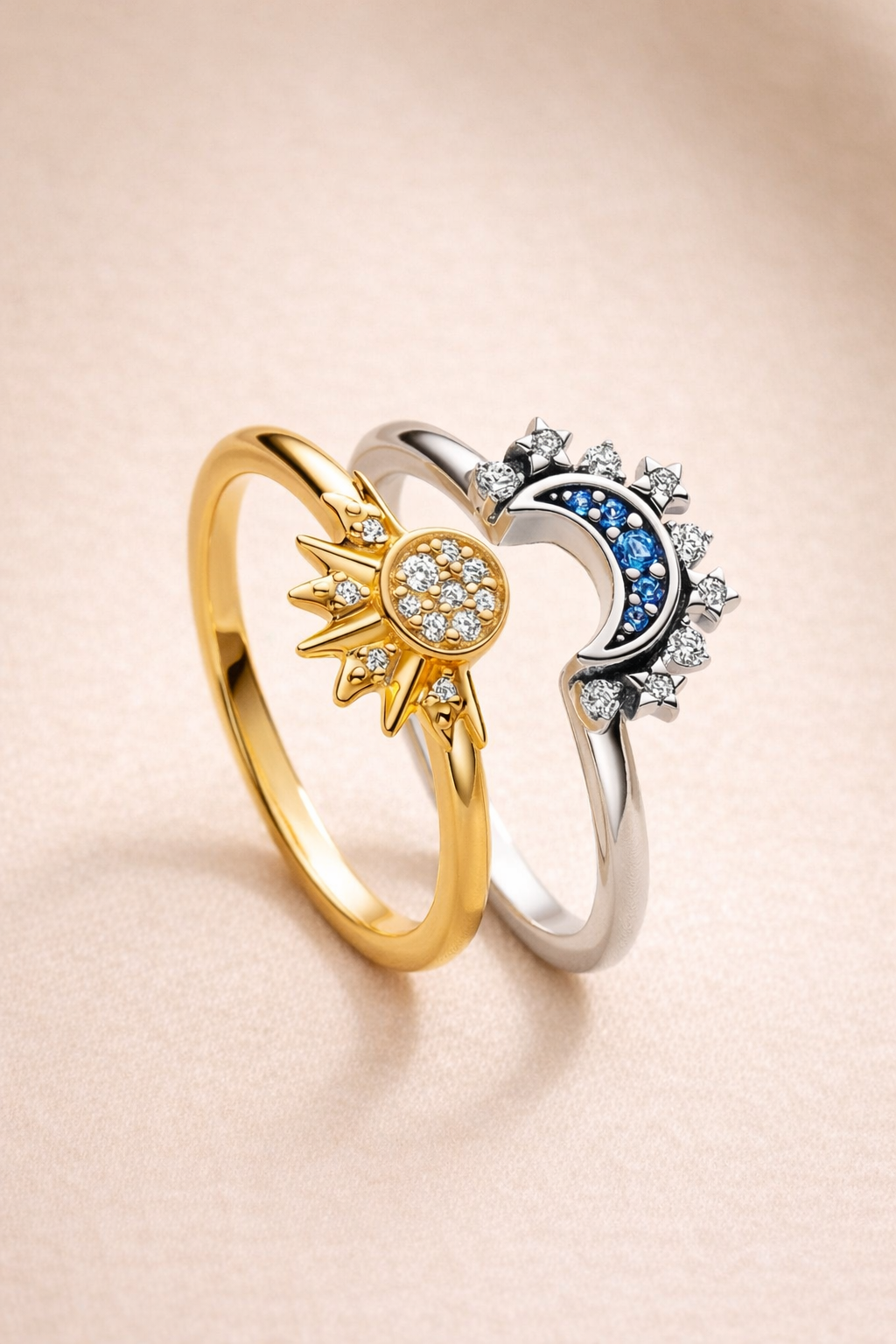 Bague Soleil Éclat Doré – Acier Inoxydable