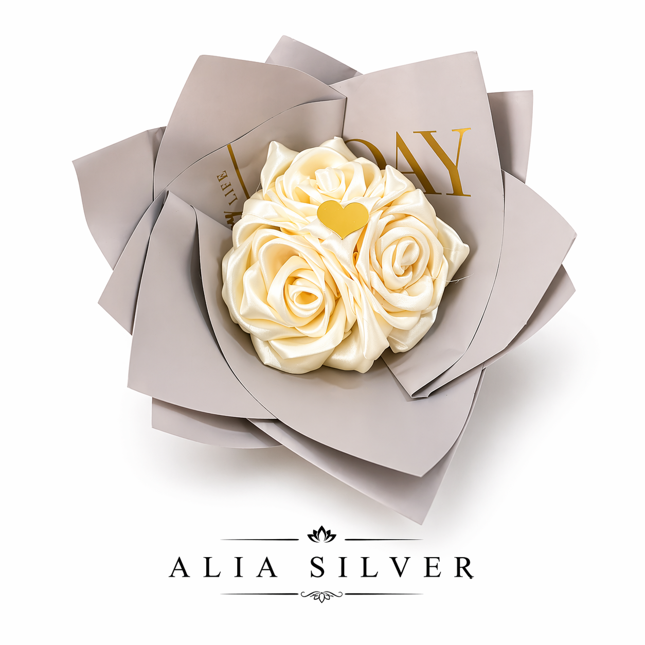 Bouquet Éternel Ivoire – Alia Silver