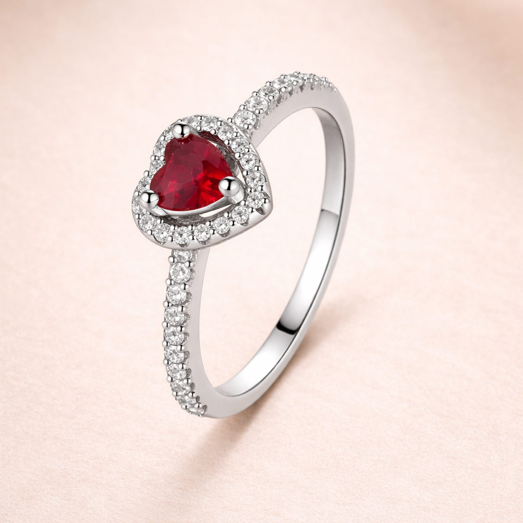 Bague Cœur Halo – Style Pandora | Argent 925