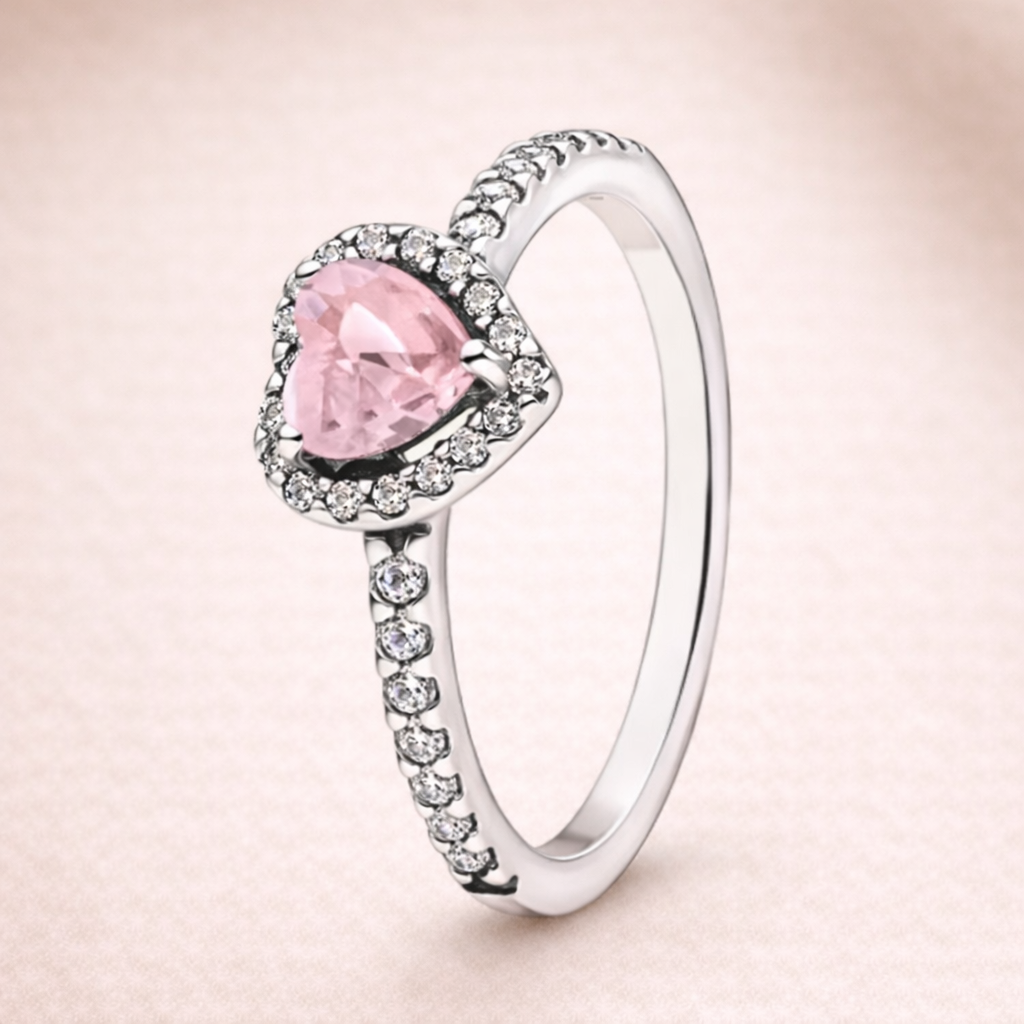 Bague Cœur Halo – Style Pandora | Argent 925