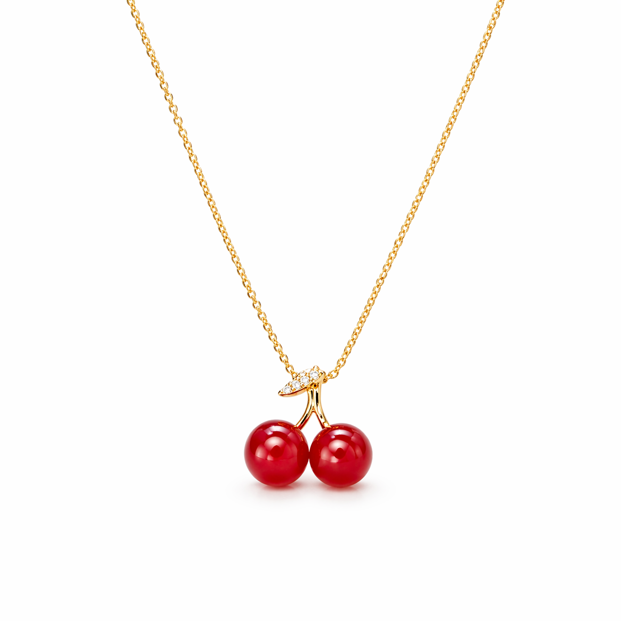 🍒 Collier Cerises – Élégance douce et féminine